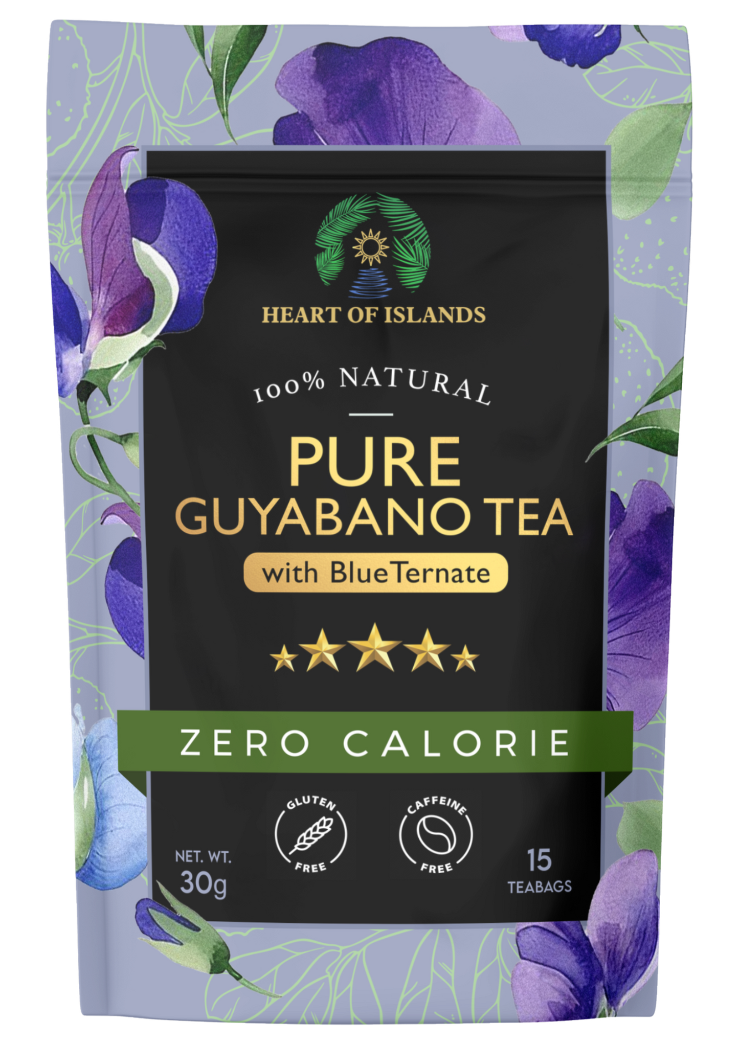 Guyabano tea with Blue Ternate