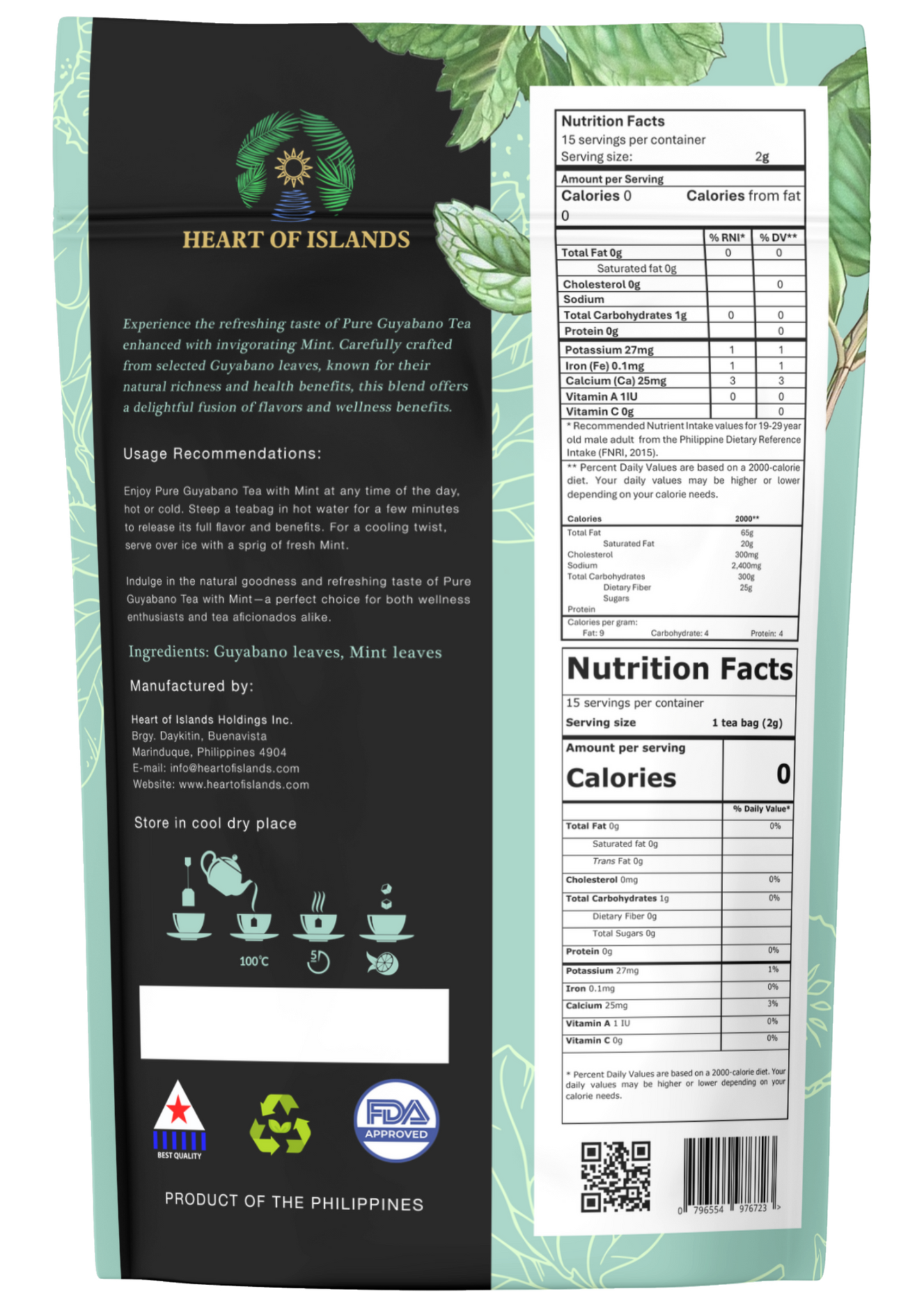 Guyabano tea with Mint