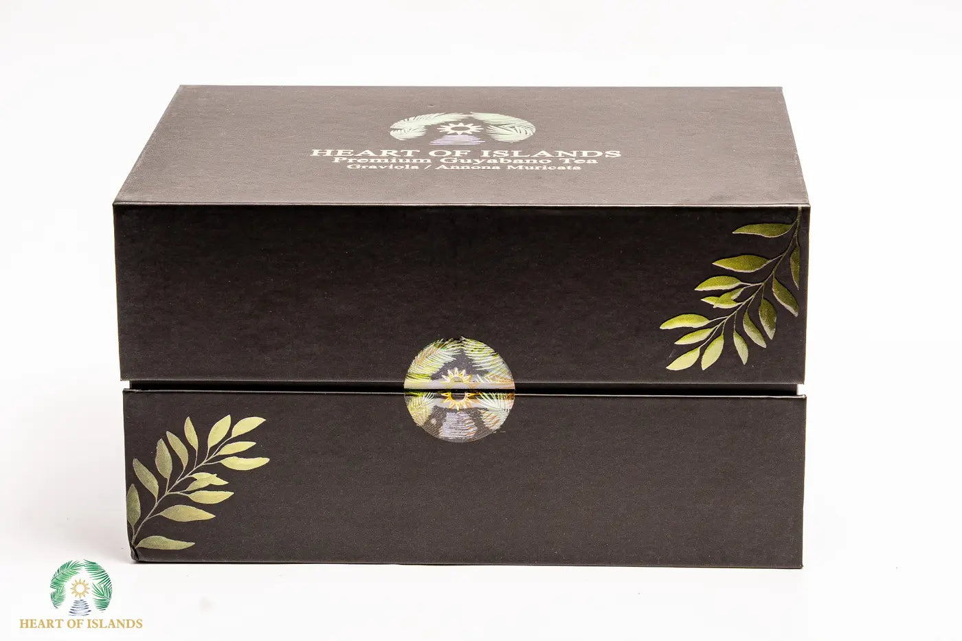 Premium Guyabano tea presentation box, front view